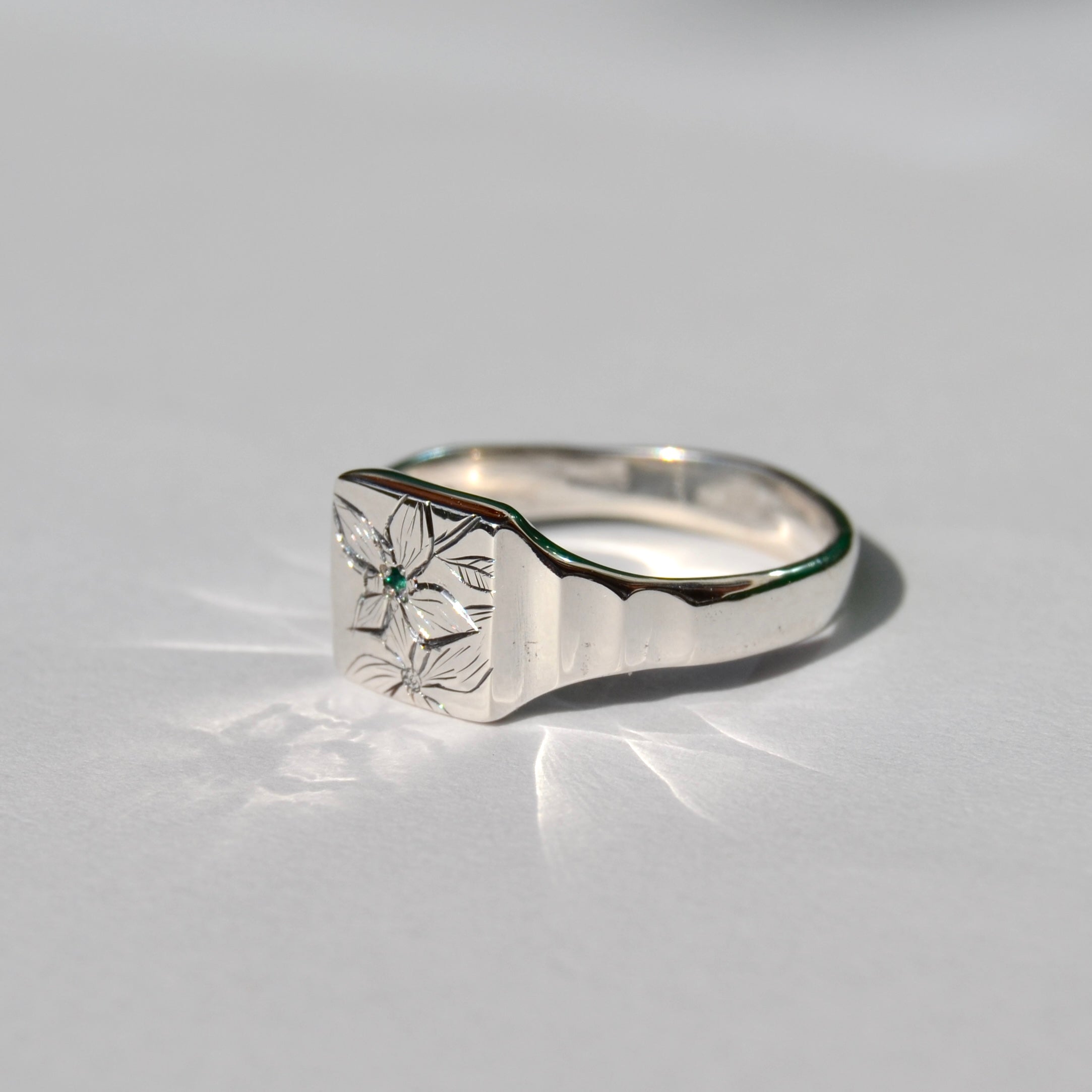 Dogwood Engraved Ring