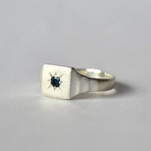 Load image into Gallery viewer, Australian Sapphire Square Signet
