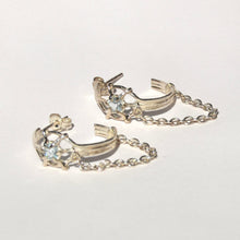 Load image into Gallery viewer, Topaz Chain Hoops
