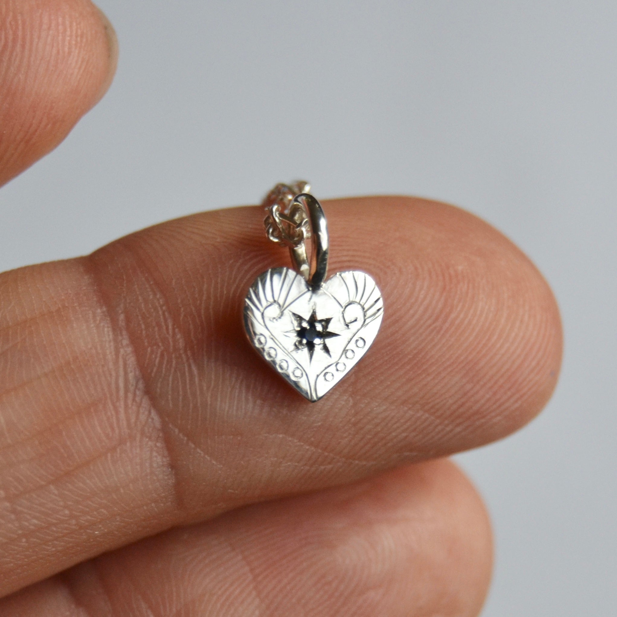 Sapphire Heart Necklace