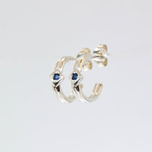 Load image into Gallery viewer, Space Between Huggie Hoop • Silver
