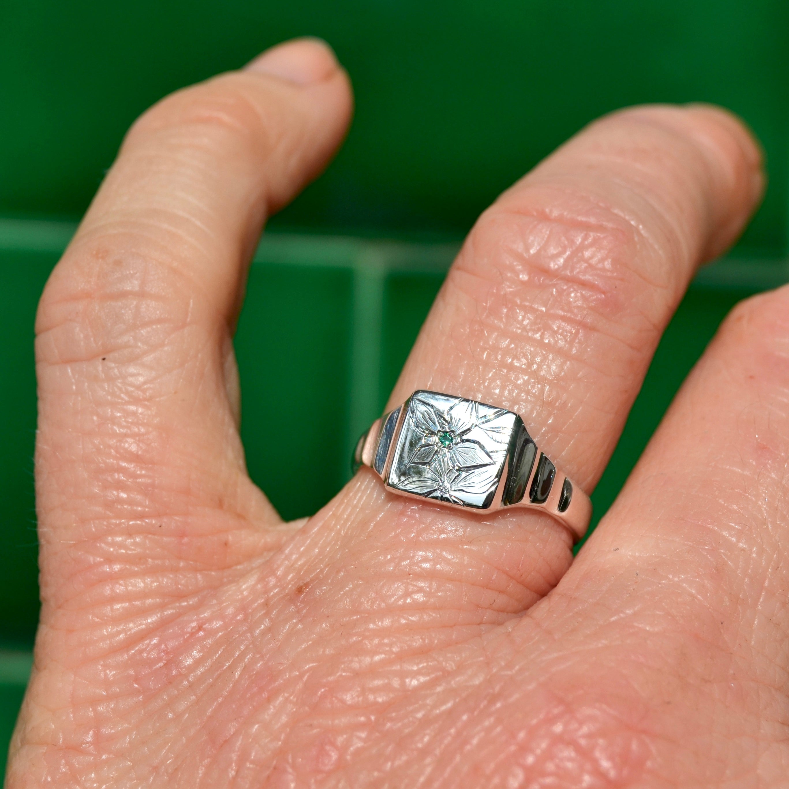 Dogwood Engraved Ring