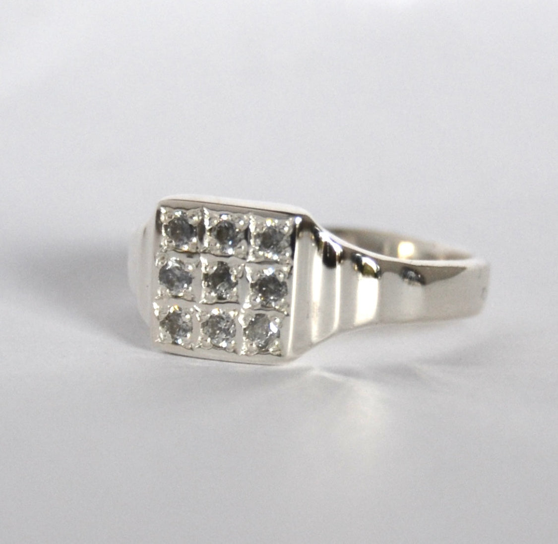 Art Deco Signet • Silver with Stones