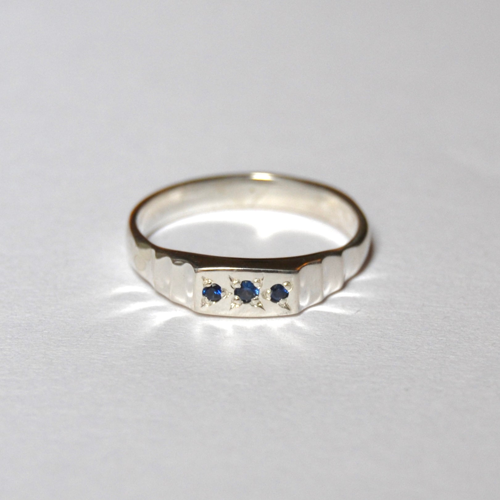 Sapphire Art Deco Band Ring