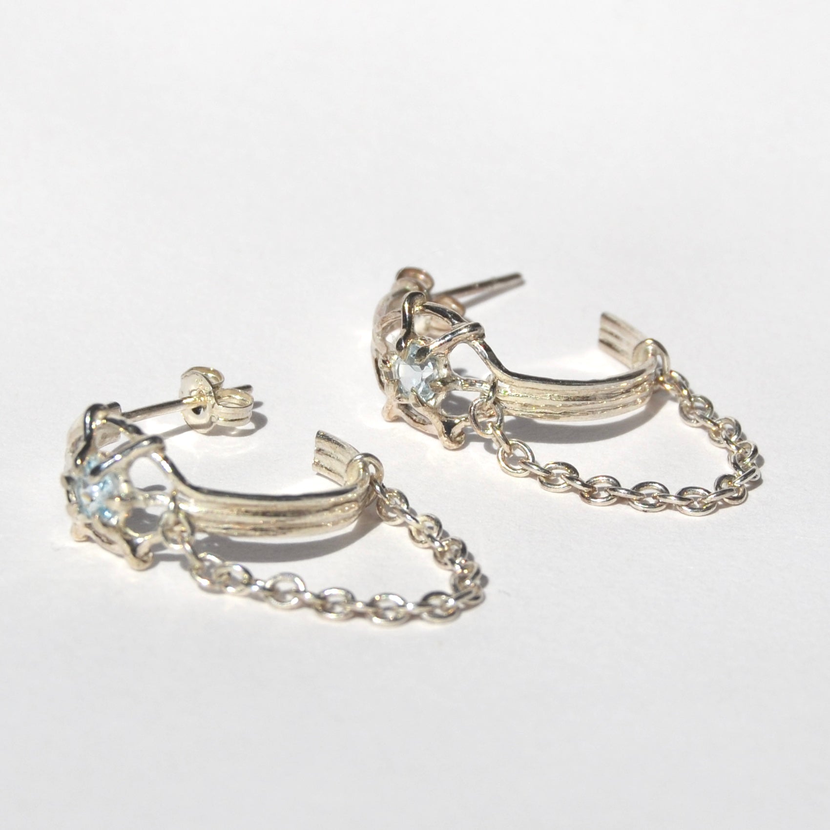 Topaz Chain Hoops