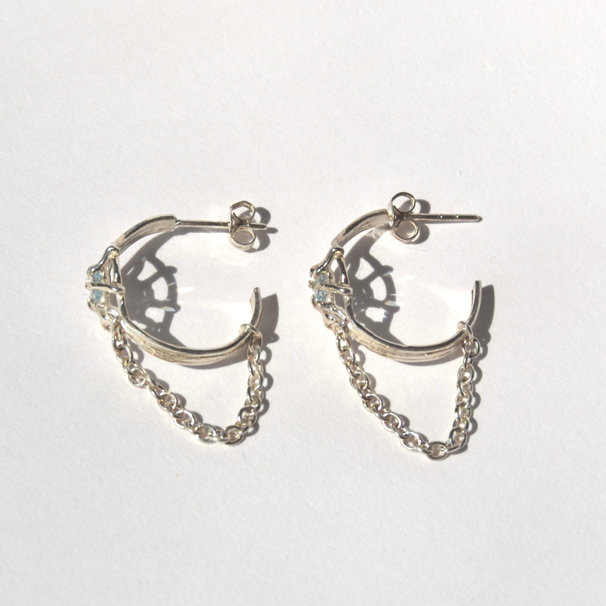 Topaz Chain Hoops
