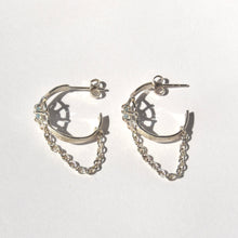 Load image into Gallery viewer, Topaz Chain Hoops
