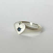 Load image into Gallery viewer, Heart Australian Sapphire Signet
