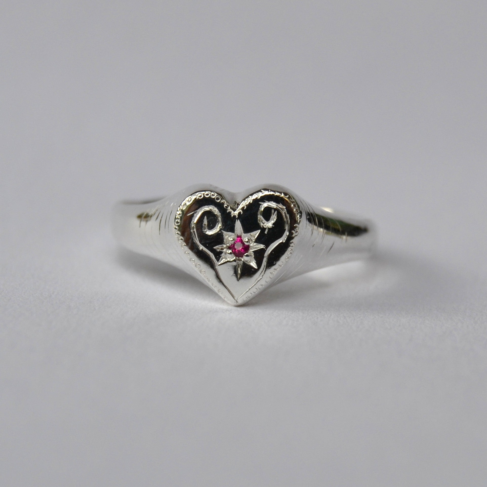 Engraved Heart Signet