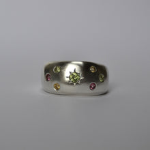 Load image into Gallery viewer, Candy Coloured Stars, Domed Ring

