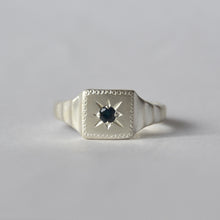 Load image into Gallery viewer, Australian Sapphire Square Signet
